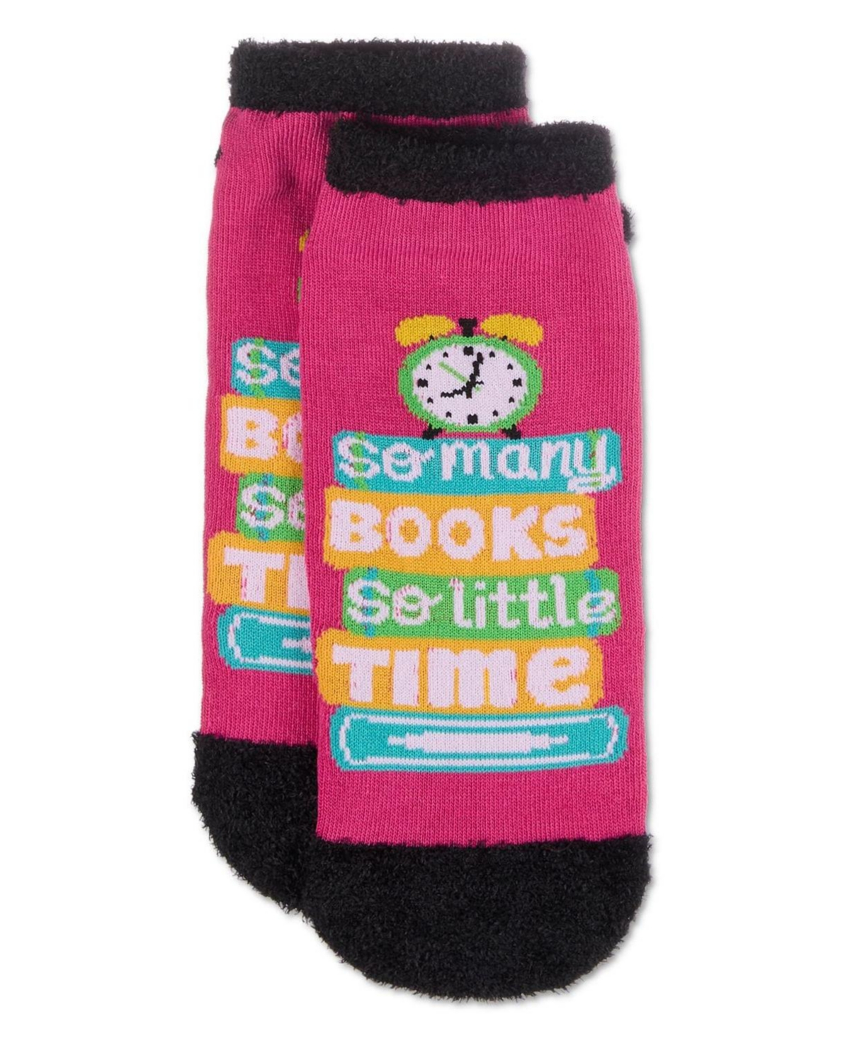 MeMoi Women's I'm Totally Booked Non-Skid Low Cut Socks