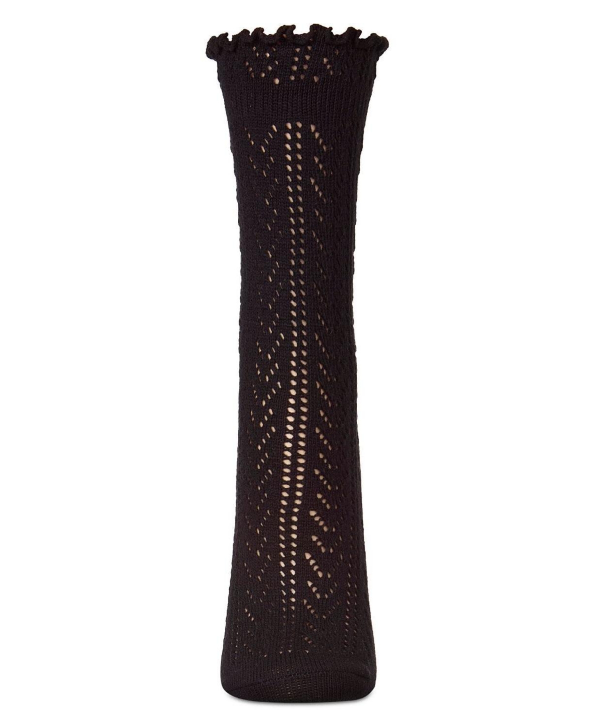 MeMoi Women's Ruffle Pointelle Crew Socks