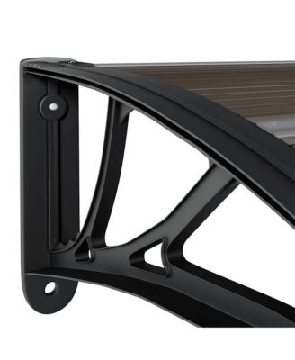 Door Canopy Black Polycarbonate 118.1 x 29.5 in Durable