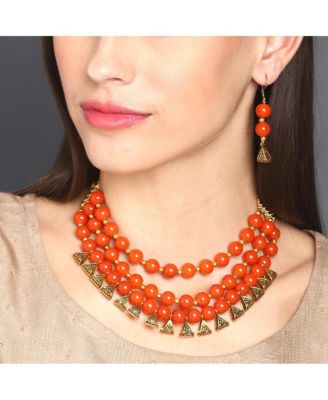 Women's Gold Plated Designer Stone Jewellery Set