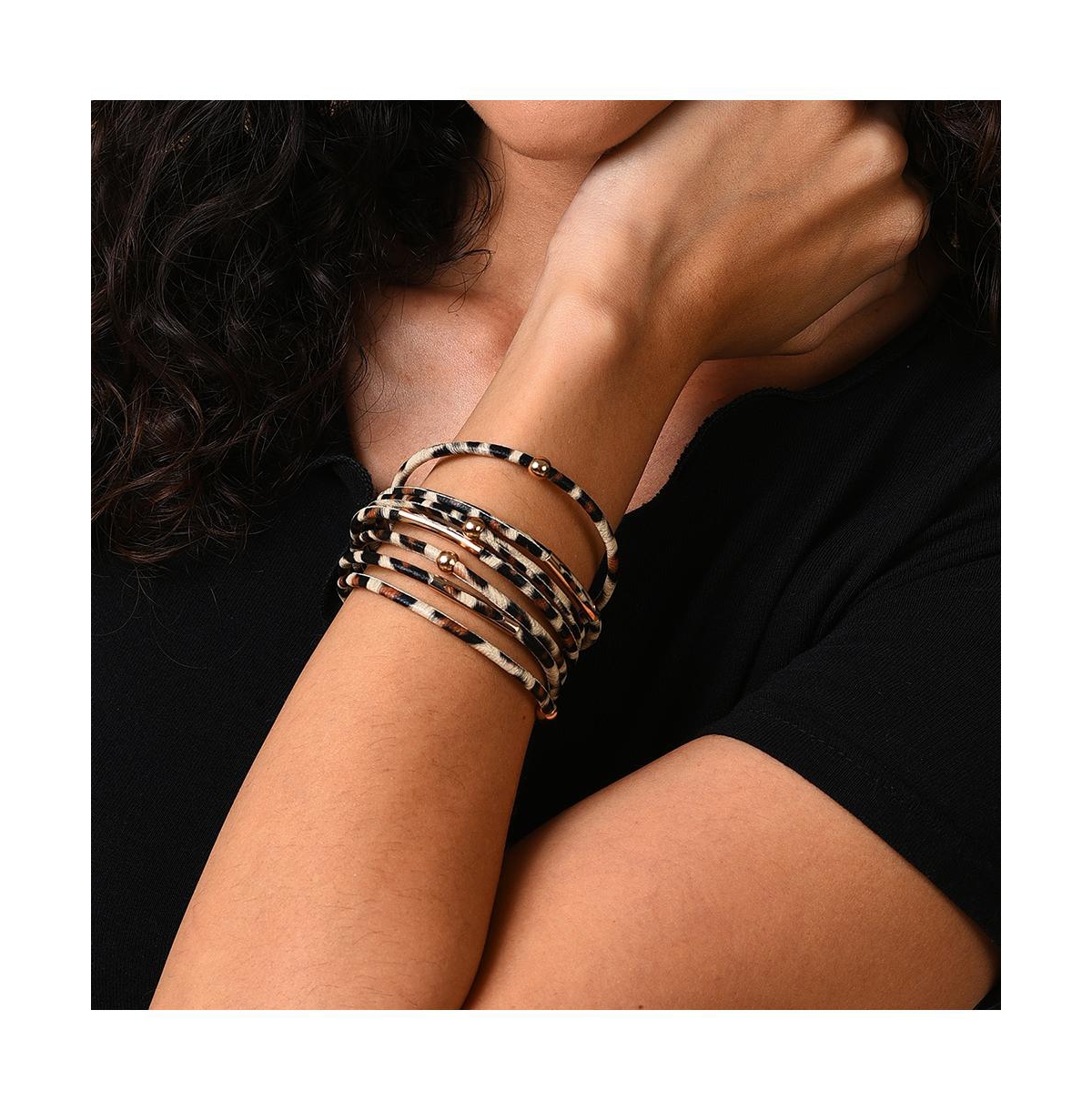 Sohi Women's Leopard Multi-layer Bracelet In Multi