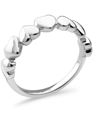 Sweet Heart Ring in Rhodium Plated Sterling Silver, Size 7