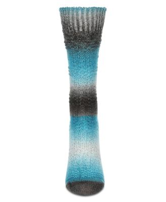 Women's Gradient Stripe Soft and Warm Crew Sock