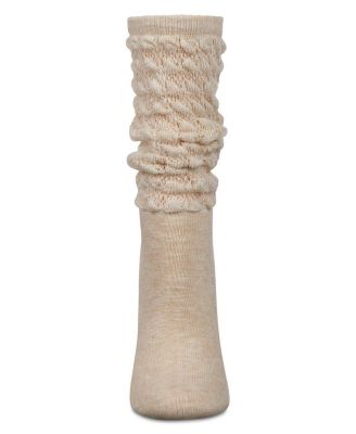 Women's Contessa Loose Knit Slub Extended Crew Socks