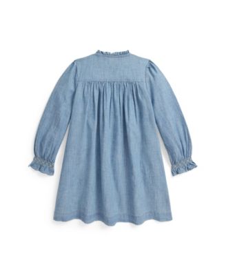 Girls' 2T-6X Smocked Round Neck Dress
