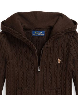 Girls' 2T-6X Mini Cable Full-Zip Hoodie