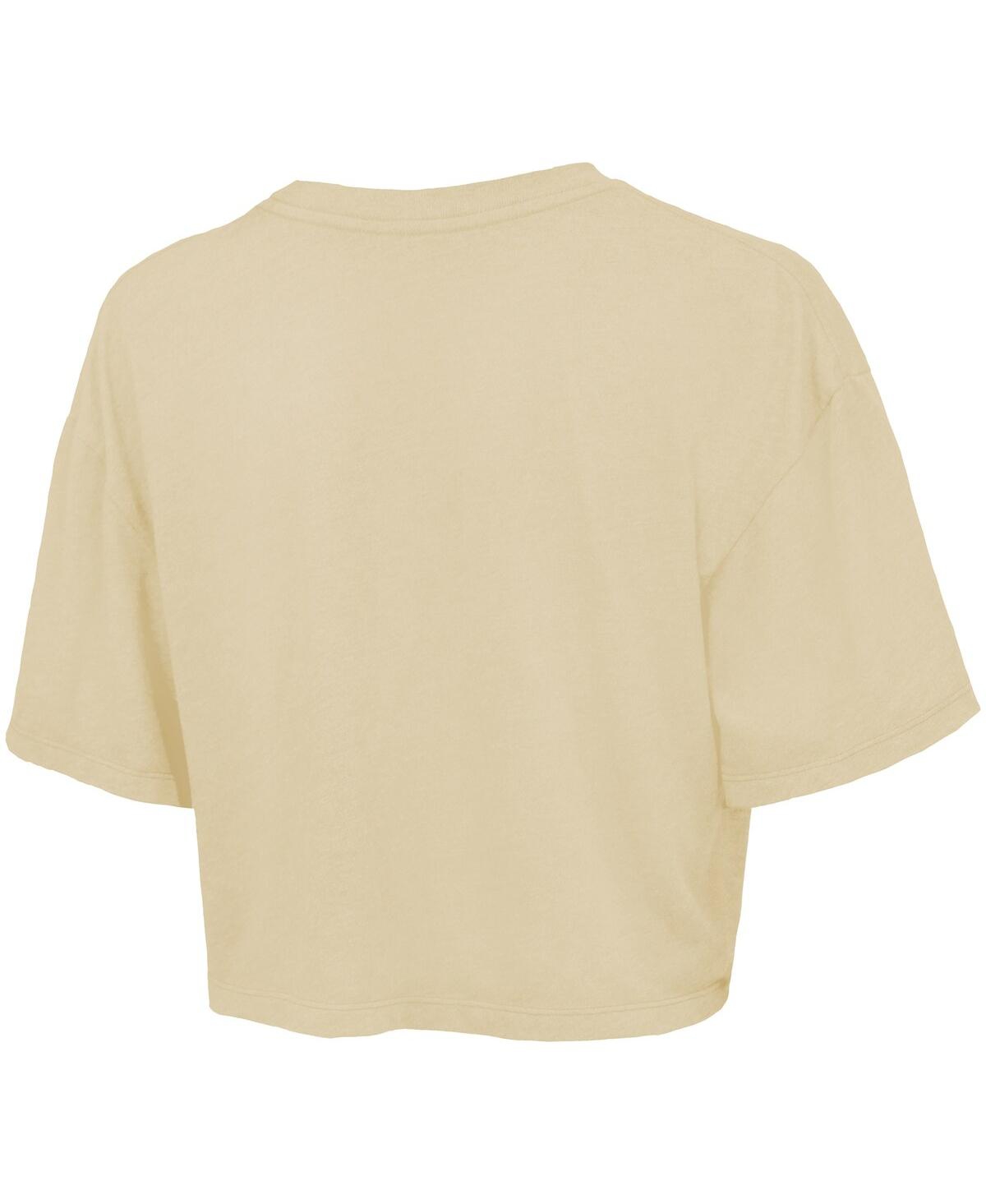 Majestic Women's Shohei Ohtani Cream Los Angeles Dodgers Boxy Crop Top In Neutral