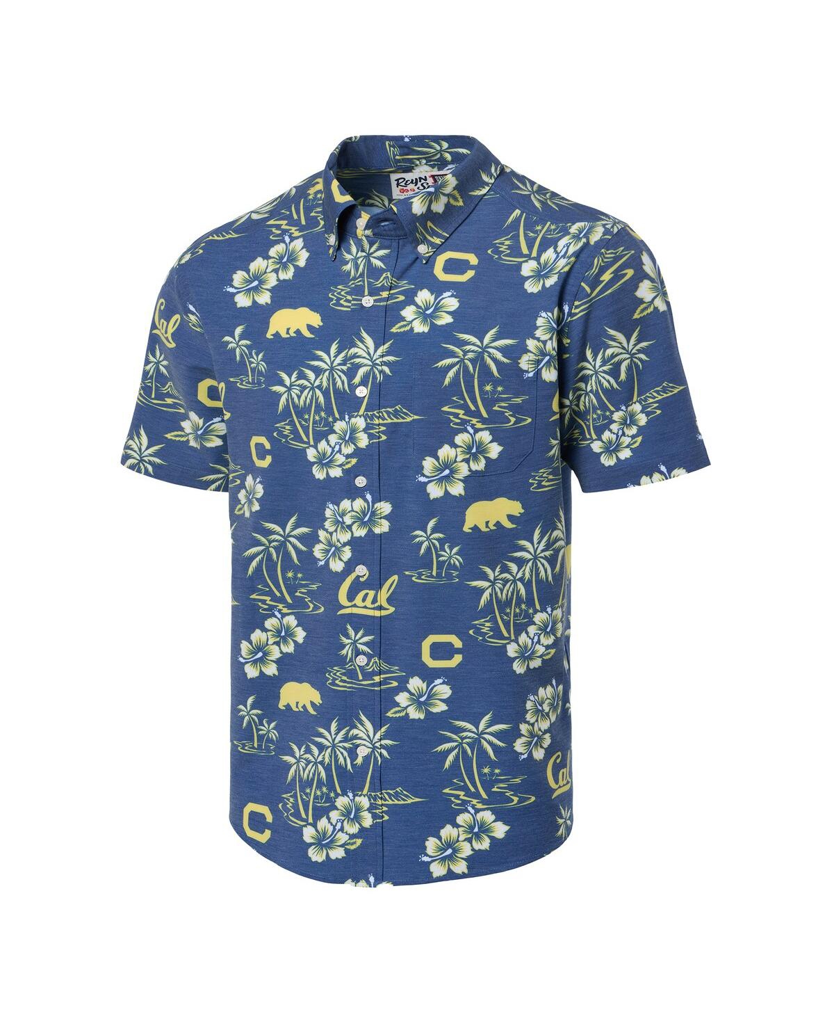 Reyn Spooner Men's Navy Cal Bears Kekai Classic Tri-blend Button-down Shirt In Blue