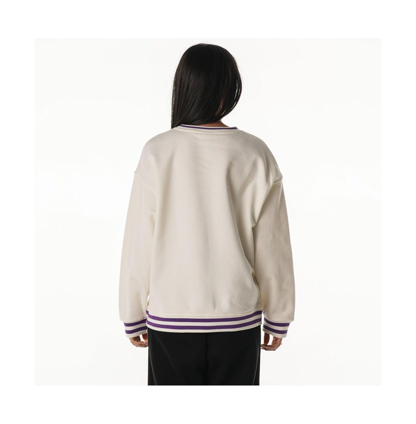 Женский свитшот The Wild Collective Cream Minnesota Vikings Oversized Vintage French Terry — фото 3