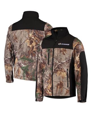 Dunbrooke - Men's Realtree Camo/Black Los Angeles Rams Circle Hunter Softshell Full-Zip Jacket