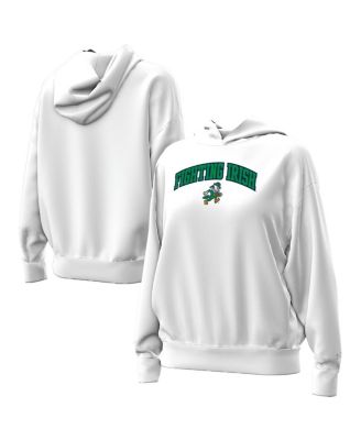 Under Armour - Women's White Notre Dame Fighting Irish Leprechaun Icon Fleece Pullover Hoodie
