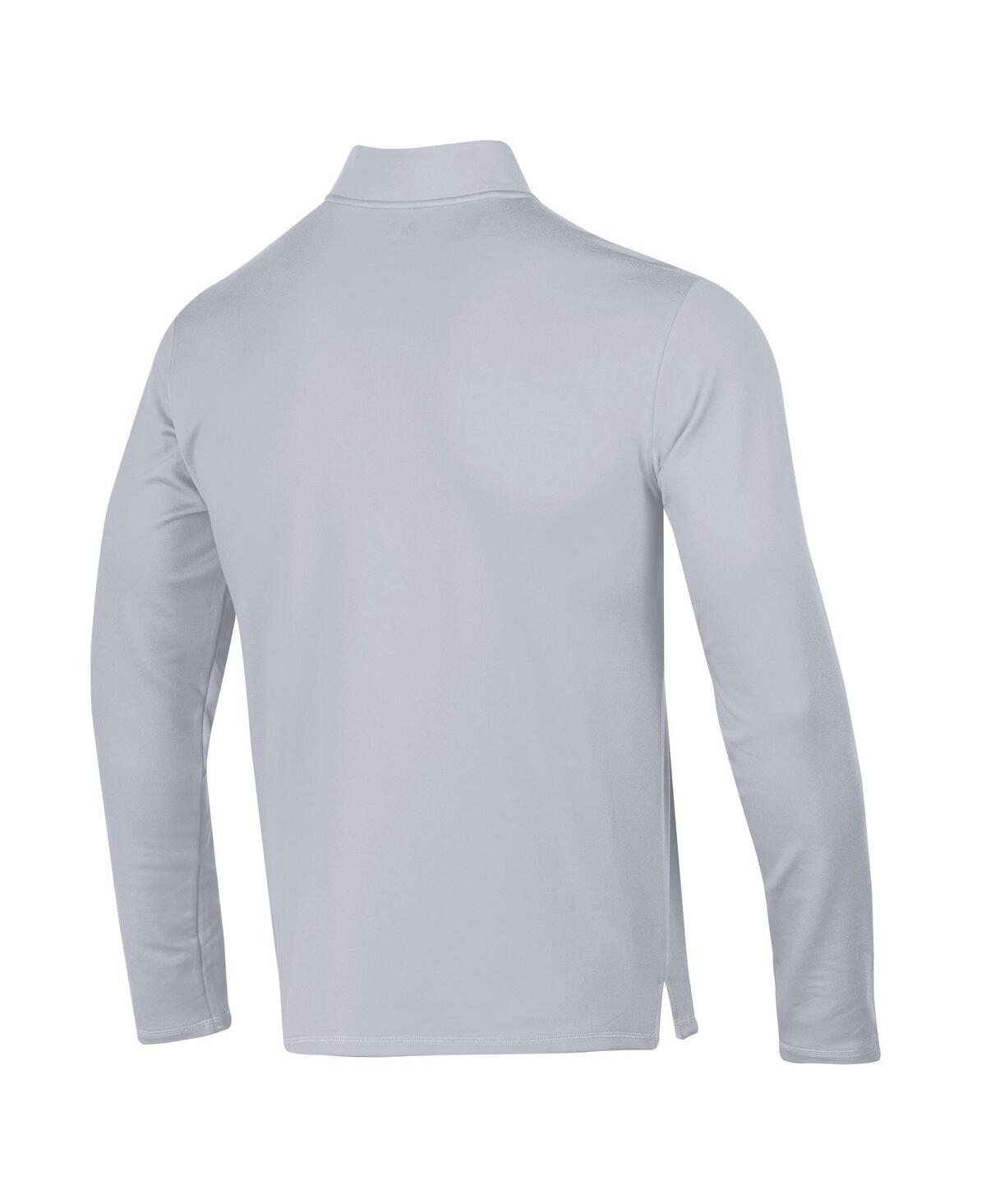 Under Armour Men's Gray Notre Dame Fighting Irish Sporting Leprechaun Motion Quarter-zip Jacket In Gray