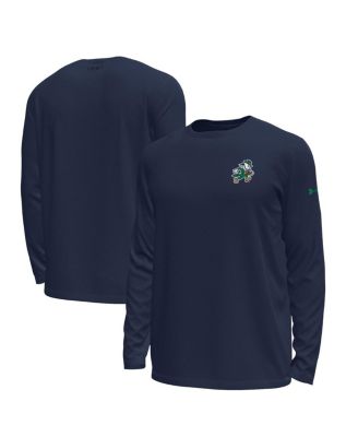 Under Armour - Men's Navy Notre Dame Fighting Irish Sporting Leprechaun Tech Stretch Long Sleeve T-Shirt