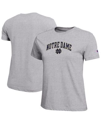 Champion - Women's Heather Gray Notre Dame Fighting Irish Arched Over Logo T-Shirt