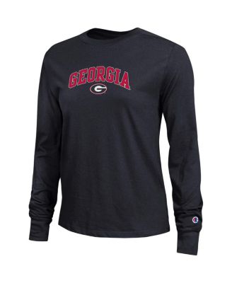 Women's Black Georgia Bulldogs Arch Over Logo Long Sleeve T-Shirt