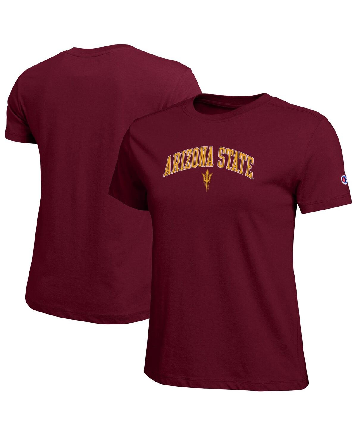 Champion Women's Maroon Arizona State Sun Devils Arched Over Logo T-shirt In Burgundy