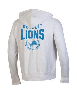 Men's Heather Gray Detroit Lions Reverse Weave Full-Zip Hoodie