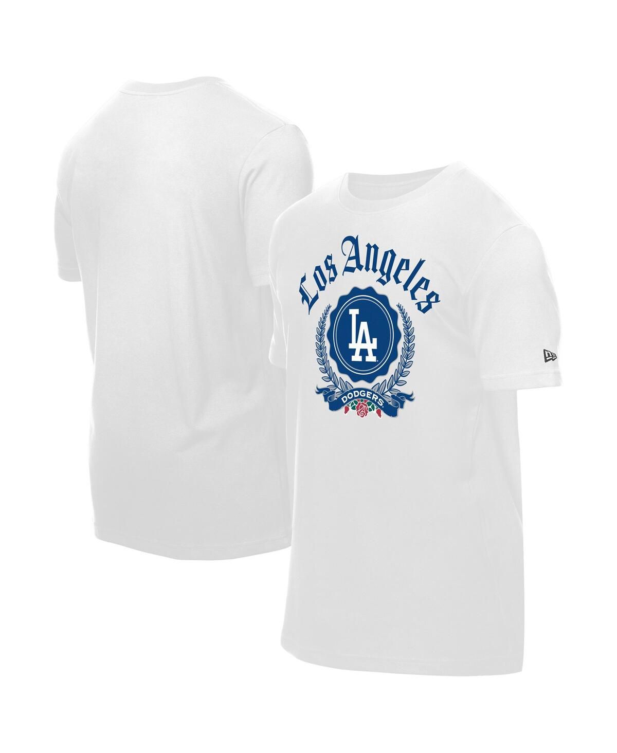 Мужская белая домашняя футболка Los Angeles Dodgers Fleur