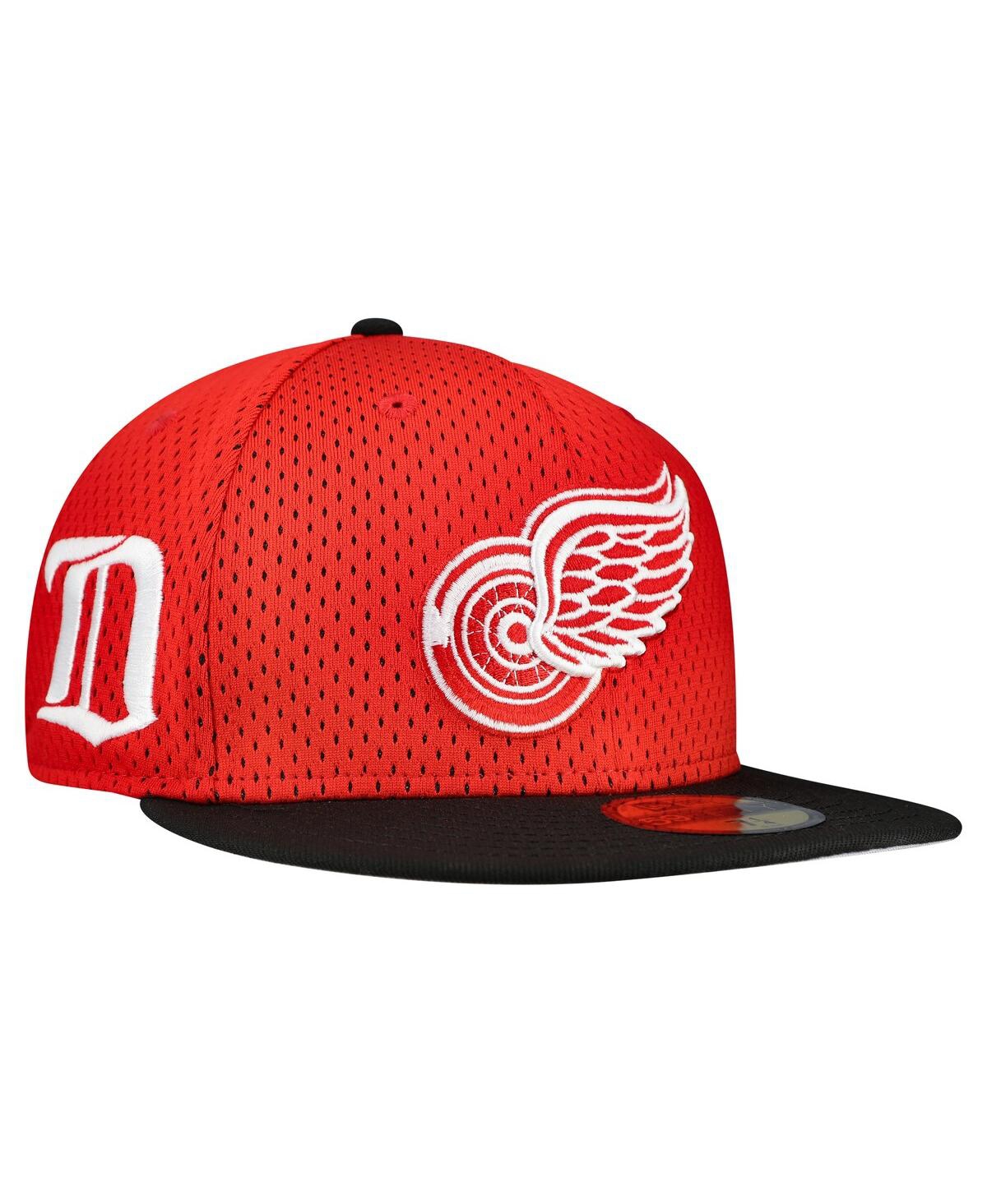 New Era Men's Red/Black Detroit Red Wings Mesh Crown Two-Tone 59FIFTY Fitted Hat