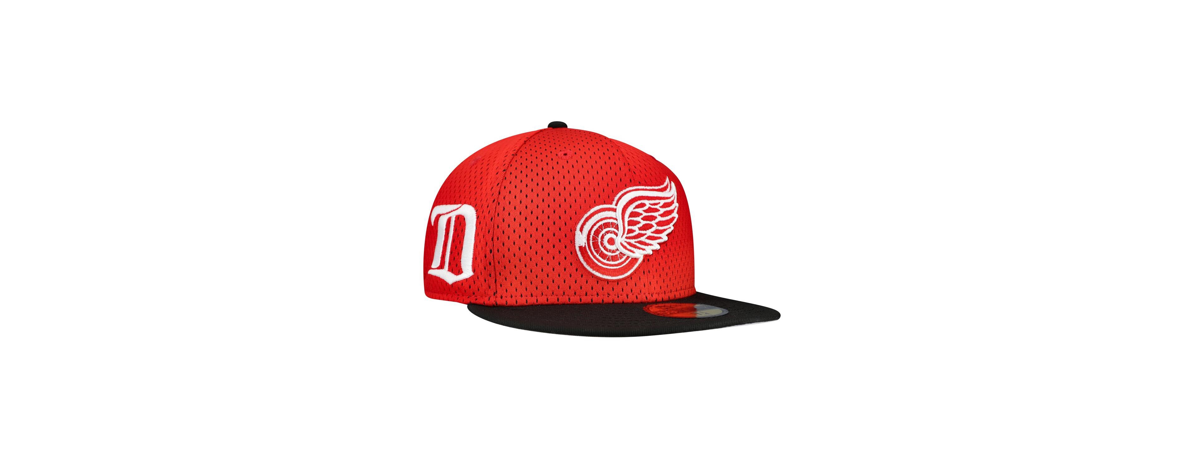 New Era Men's Red/Black Detroit Red Wings Mesh Crown Two-Tone 59FIFTY Fitted Hat