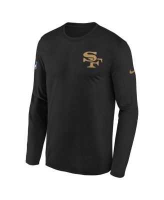 Big Boys and Girls Black San Francisco 49ers 2025 Rivalries Collection Sideline Legend Dri-FIT Long Sleeve T-Shirt