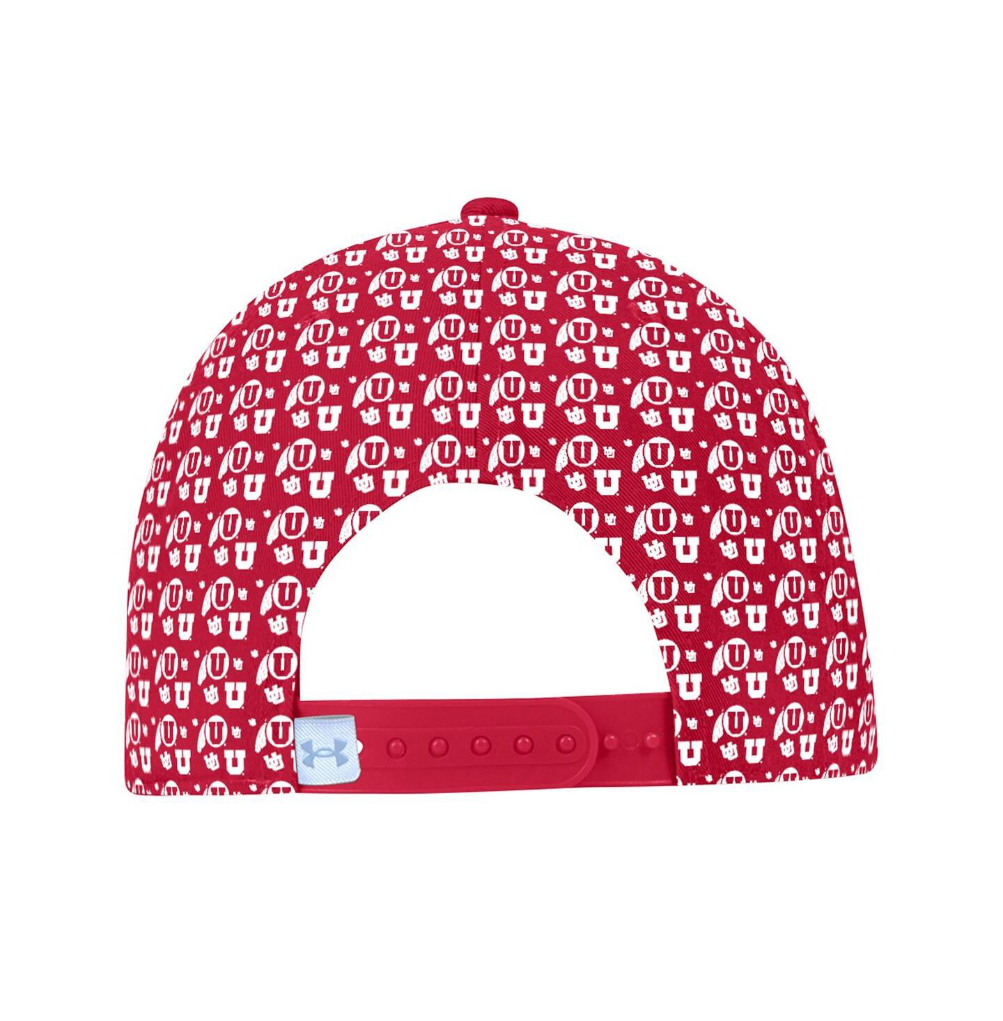 Мужская кепка Under Armour Red Utah Utes Gameday ArmourFuse Snapback Hat — фото 2
