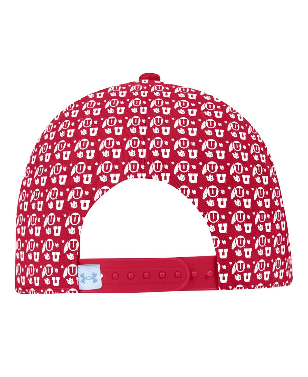 Under Armour Men's Red Utah Utes Gameday Armourfuse Snapback Hat In Red