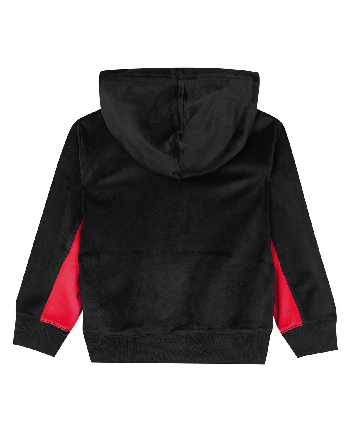 Outerstuff Preschool Black Chicago Bulls Velour Hoodie In Black