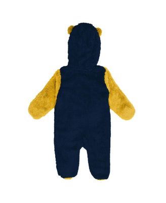 Baby Boys and Girls Newborn Navy Denver Nuggets Stay Napping Fleece Bunting Full-Zip Sleeper