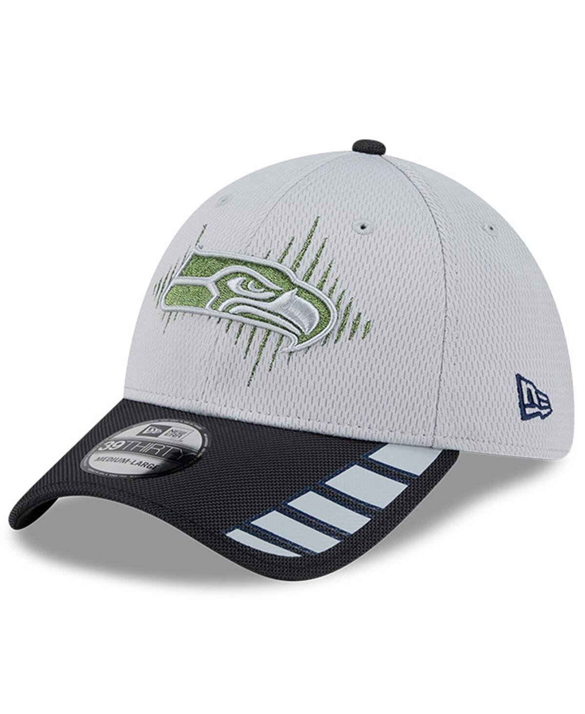 New Era Men's Wolf Gray Seattle Seahawks 2025 Rivalries Collection Fan Pack 39thirty Flex Hat In White