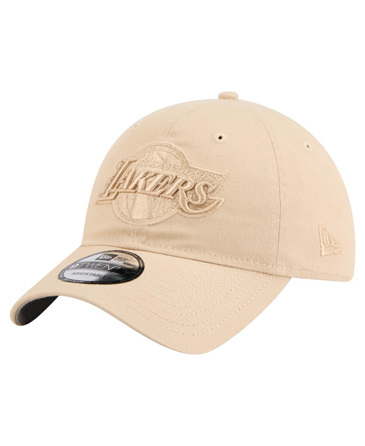 New Era Men's Khaki Los Angeles Lakers Color Pack Tonal 9twenty Adjustable Hat In Neutral