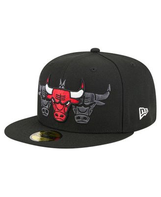 New Era - Men's Black Chicago Bulls Tri-Hit 59Fifty Fitted Hat