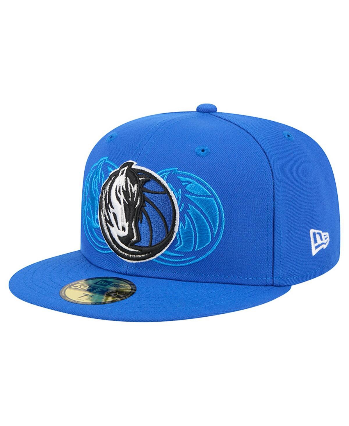 New Era Men's Blue Dallas Mavericks Tri-hit 59fifty Fitted Hat In Blue