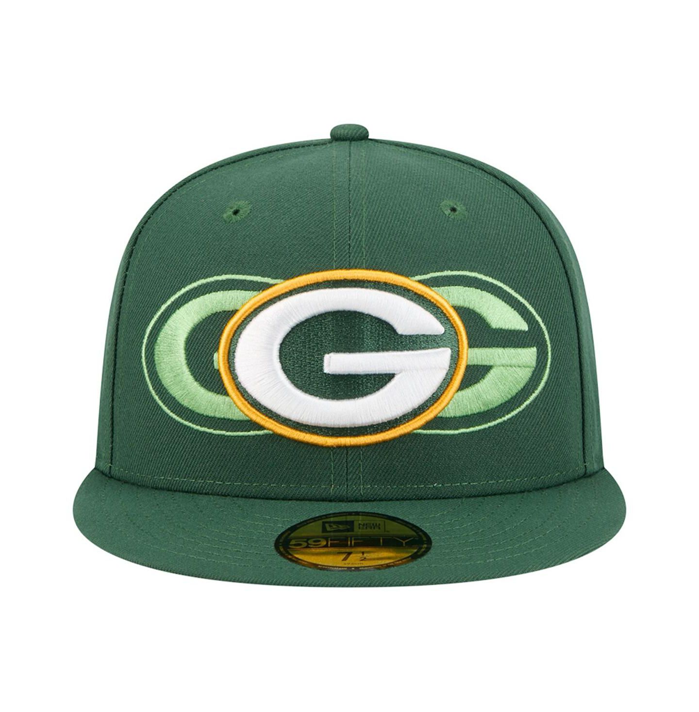 Мужская кепка New Era Green Bay Packers Tri-Hit 59FIFTY Fitted Hat — фото 4