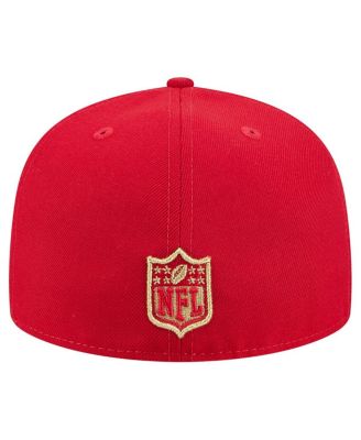 Men's Scarlet San Francisco 49ers Tri-Hit 59FIFTY Fitted Hat