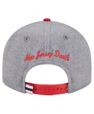 Men's Gray/Red New Jersey Devils Wool Pin Low Profile 9FIFTY Snapback Hat