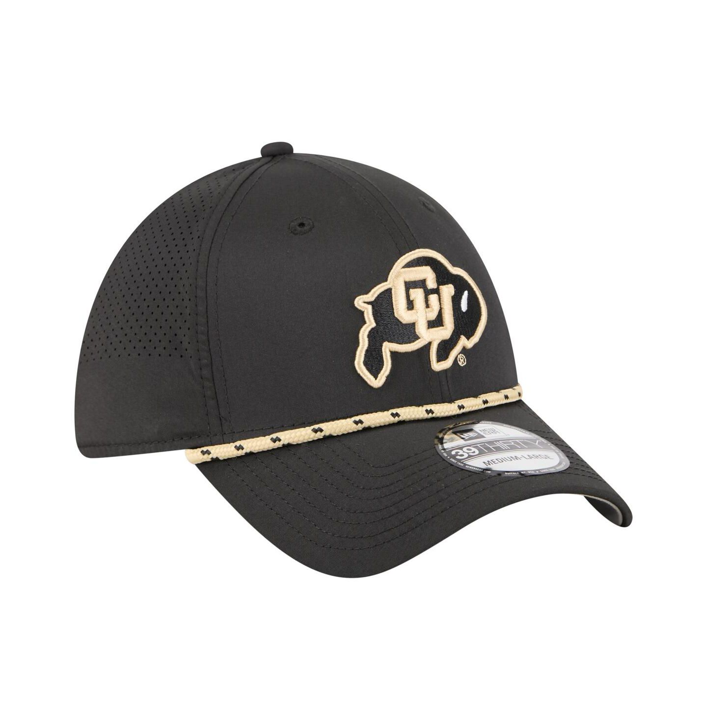 Мужская кепка New Era Black Colorado Buffaloes Rope 39THIRTY Flex Hat — фото 2
