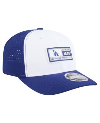Men's White/Royal Los Angeles Dodgers Established Patch 9SEVENTY Adjustable Hat