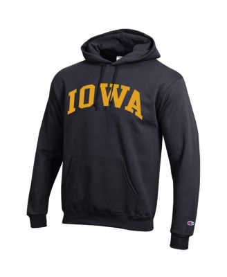 Men's Black Iowa Hawkeyes Basic Arch Fleece Pullover Hoodie