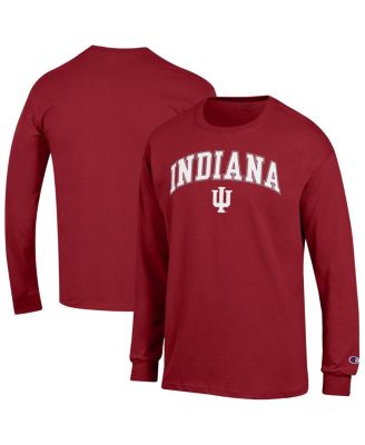 Champion - Men's Crimson Indiana Hoosiers Arch Over Logo Long Sleeve T-Shirt