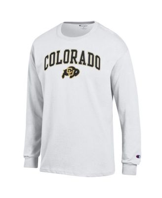 Men's White Colorado Buffaloes Arch Over Logo Long Sleeve T-Shirt