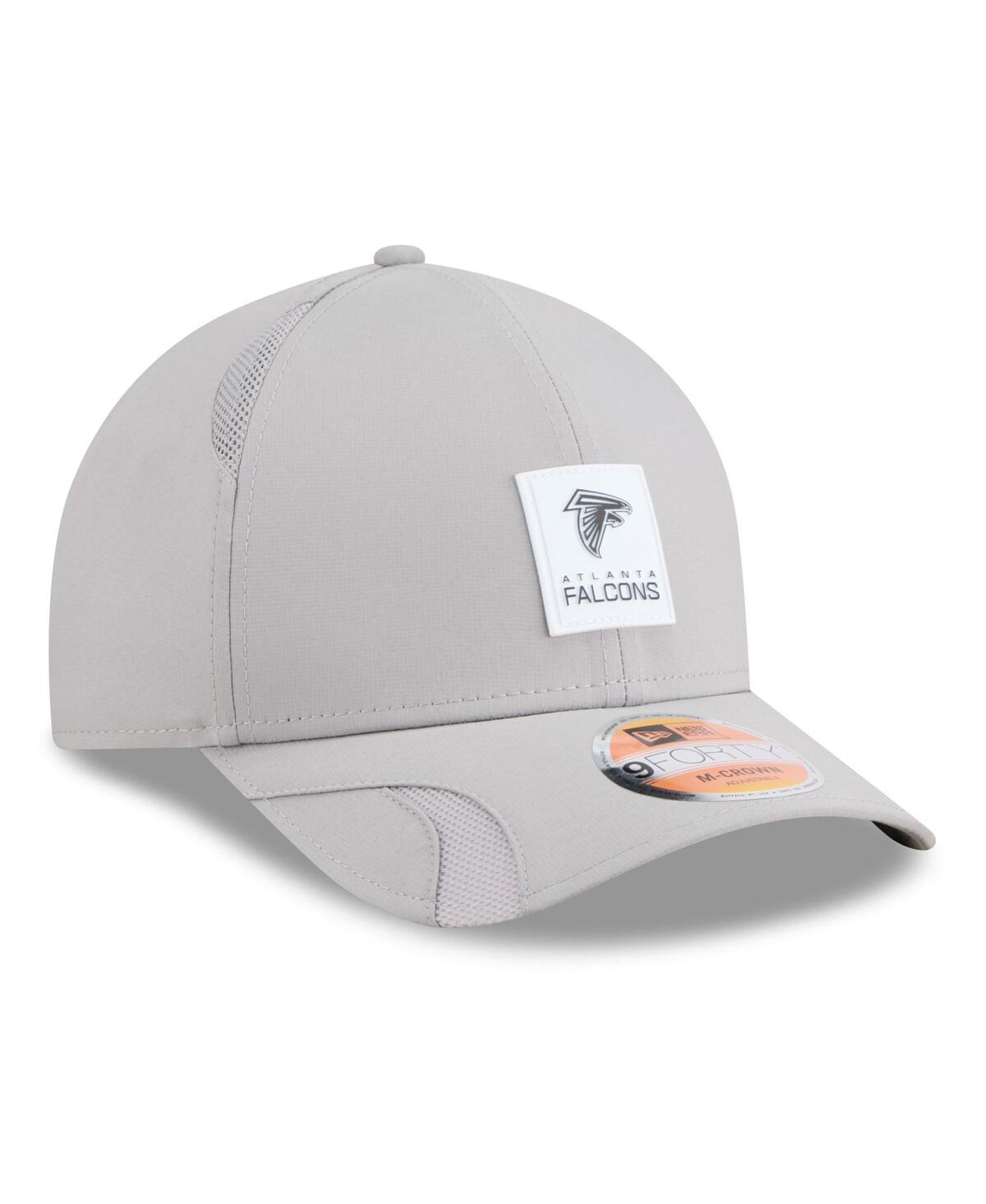 New Era Men's Gray Atlanta Falcons 2025 Sideline M-crown 9forty Adjustable Hat In Gray