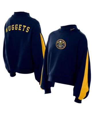 New Era - Women's Navy Denver Nuggets Sport Night Balloon Sleeves Sweatshirt