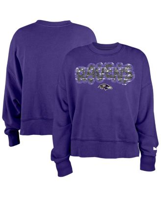 New Era - Girl's Purple Baltimore Ravens Flip Sequin Sweatshirt