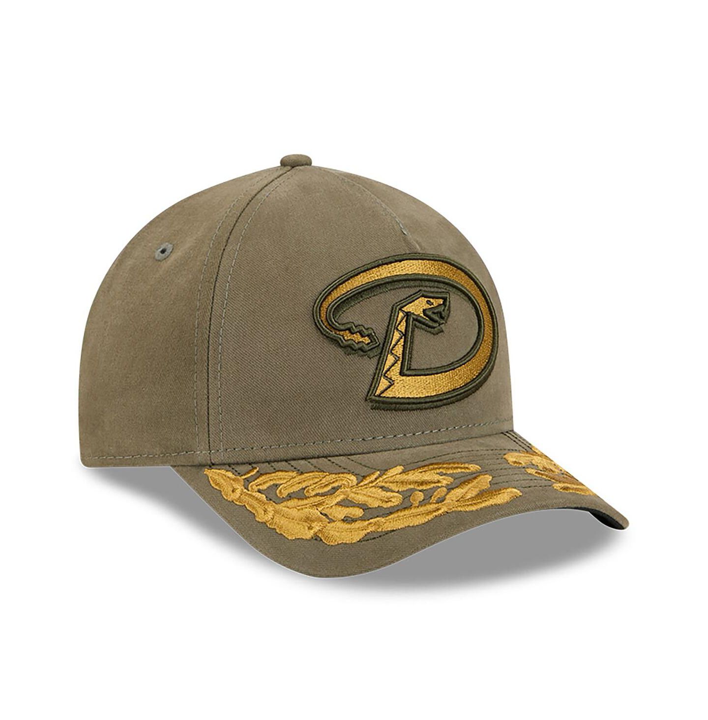 Мужская кепка New Era Olive Arizona Diamondbacks A-Frame 9FORTY Adjustable Hat — фото 2