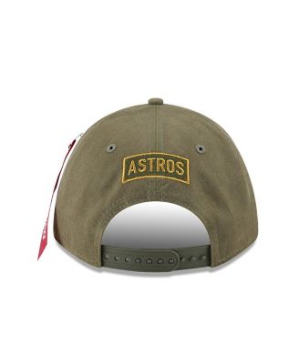 Men's Olive Houston Astros A-Frame 9FORTY Adjustable Hat