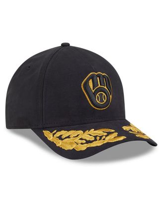 Men's Black Milwaukee Brewers A-Frame 9FORTY Adjustable Hat