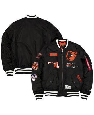 New Era - Men's Black Baltimore Orioles Full-Zip Bomber Jacket