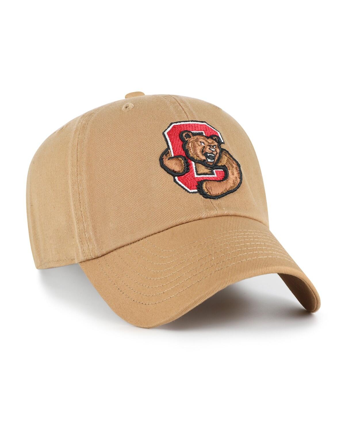 47 Brand Men's Sand Cornell Big Red Clean Up Adjustable Hat In Brown