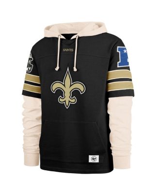 47 Brand Men's Black New Orleans Saints Split Zone Cornerback Duo Hoodie
